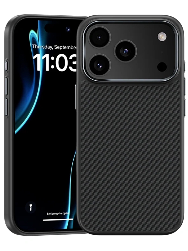 Benks iPhone 17 Armor Pro Max Kevlar dėklas, juoda, 1 nuotrauka